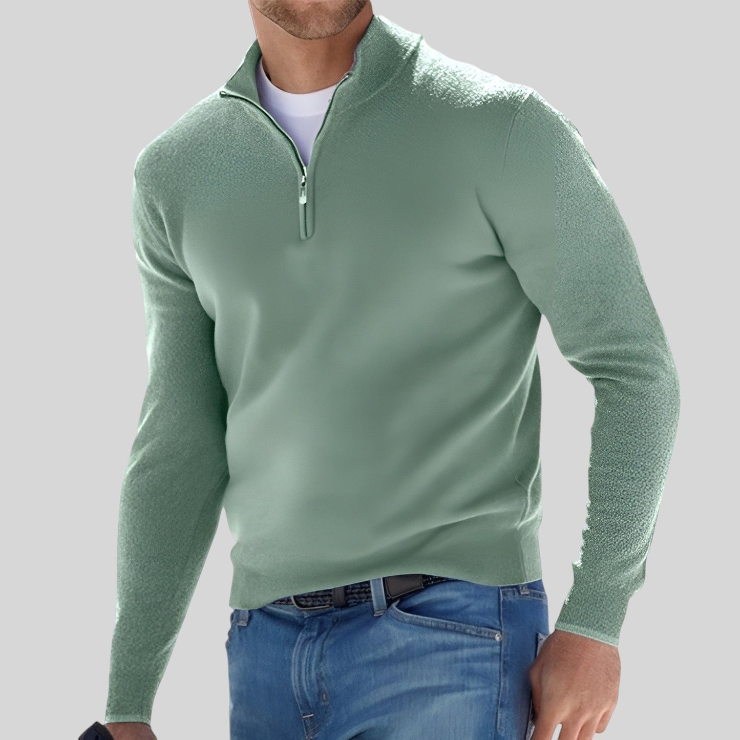 Dominic - Warmer Pullover mit Reißverschluss