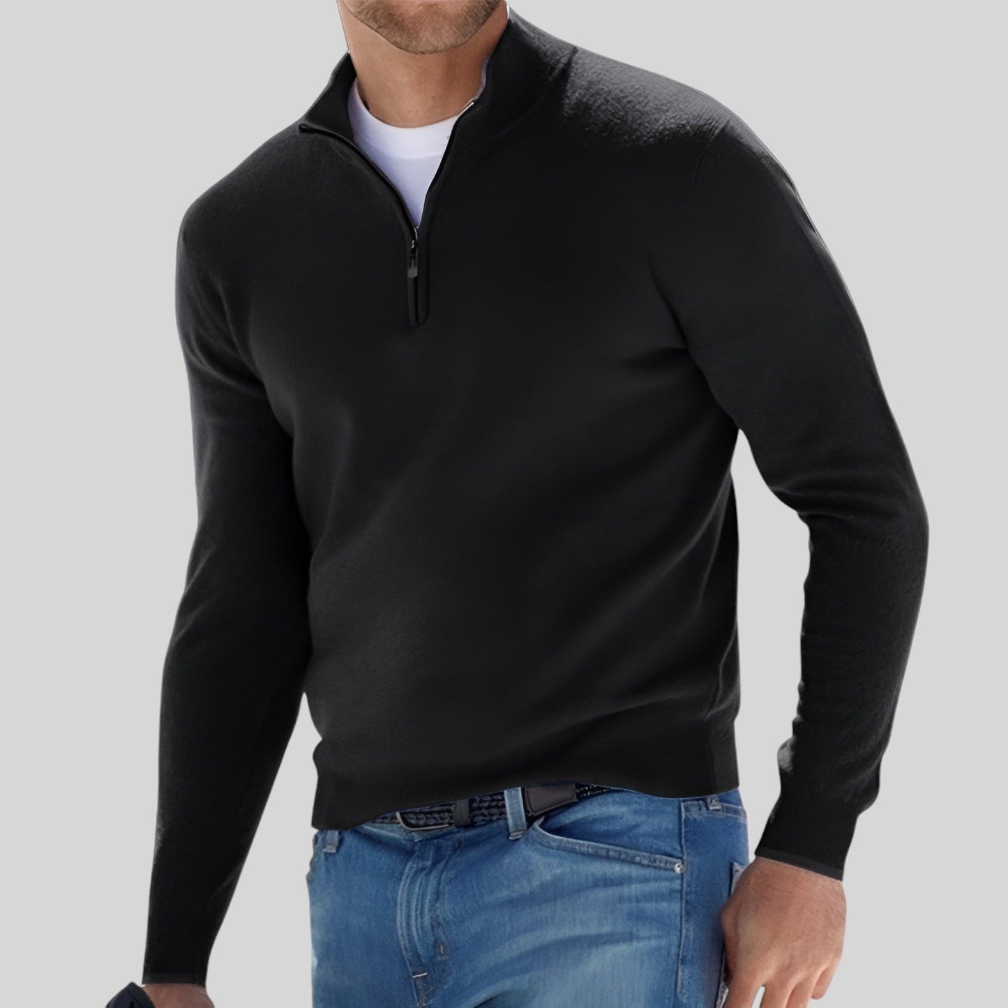 Dominic - Warmer Pullover mit Reißverschluss